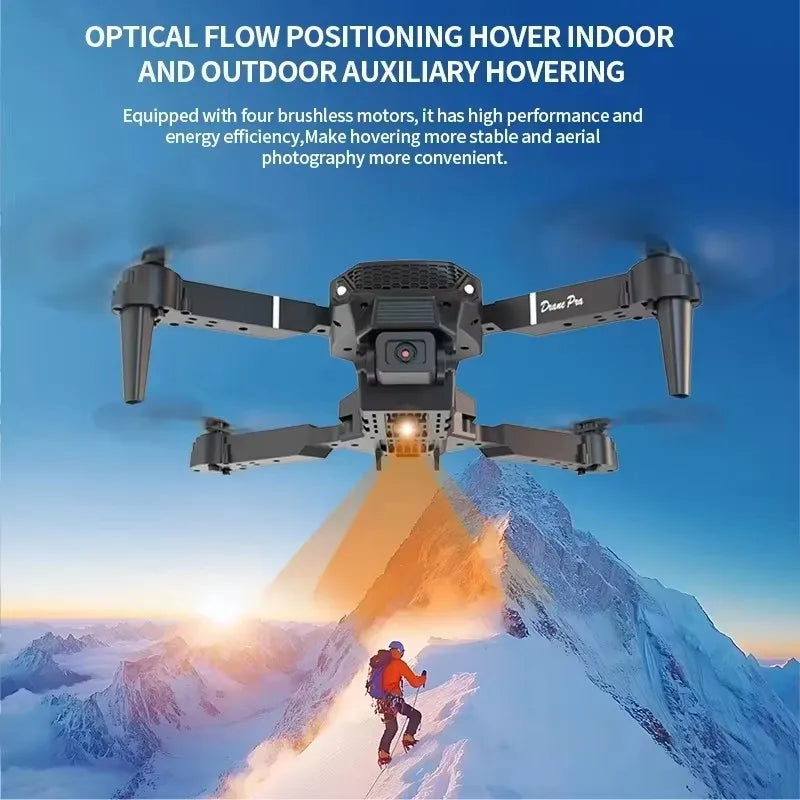 E88 Pro Foldable Drone with Screen Remote - Dual Camera
