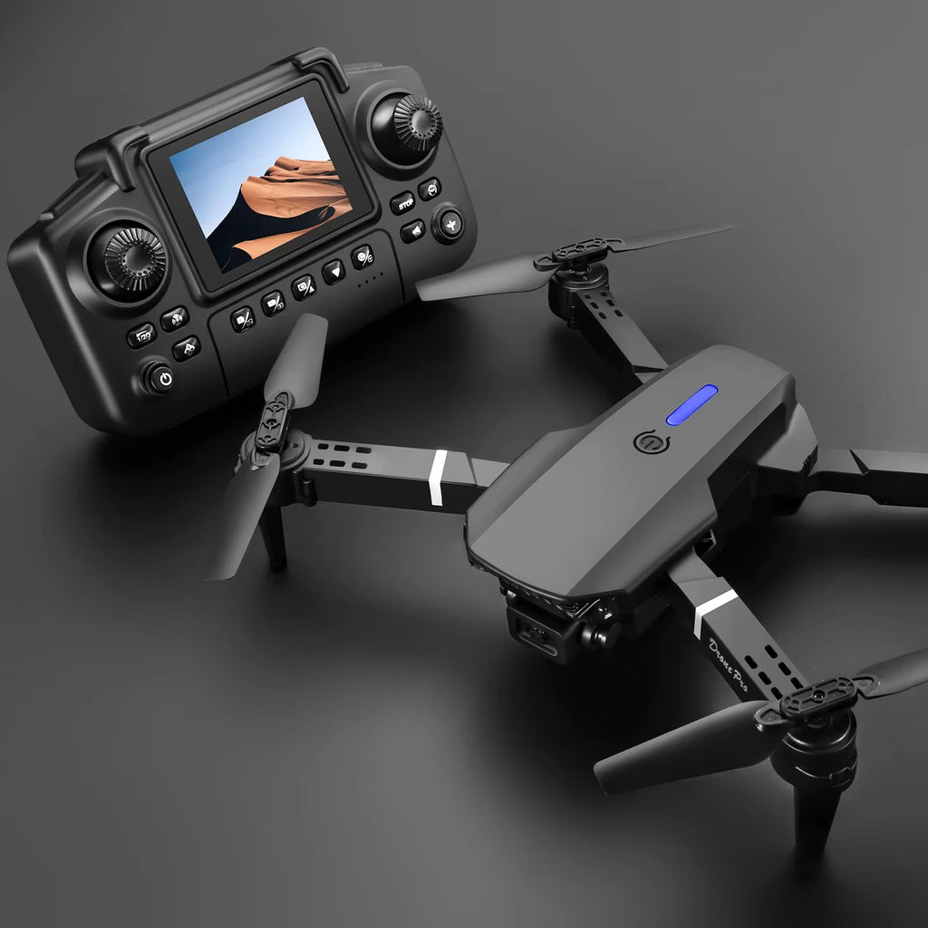 E88 Pro Foldable Drone with Screen Remote - Dual Camera